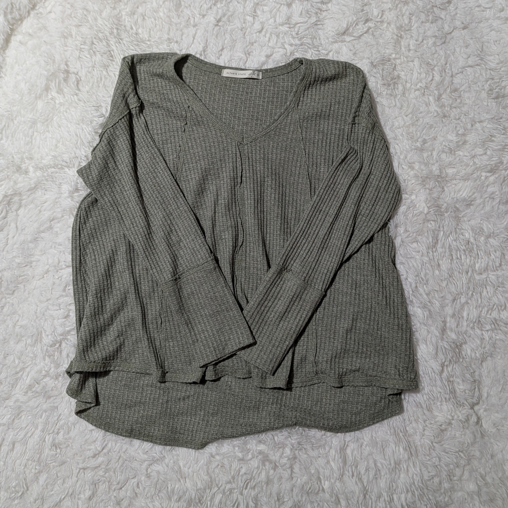 Altar'd State Sage Long Sleeve Top